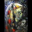 H/P - 63 x 46 cm - Vierge &agrave; l'enfant